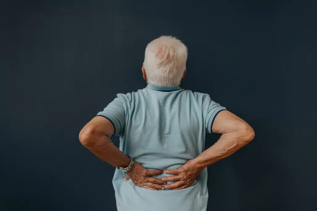 man with a lot of spine pain